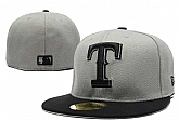 Texas Rangers Fresh Logo Gray Fitted Hat LX,baseball caps,new era cap wholesale,wholesale hats